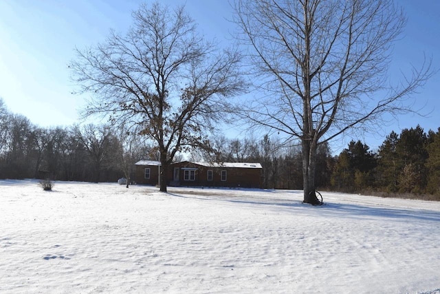 view of snowy yard