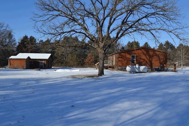 view of snowy yard