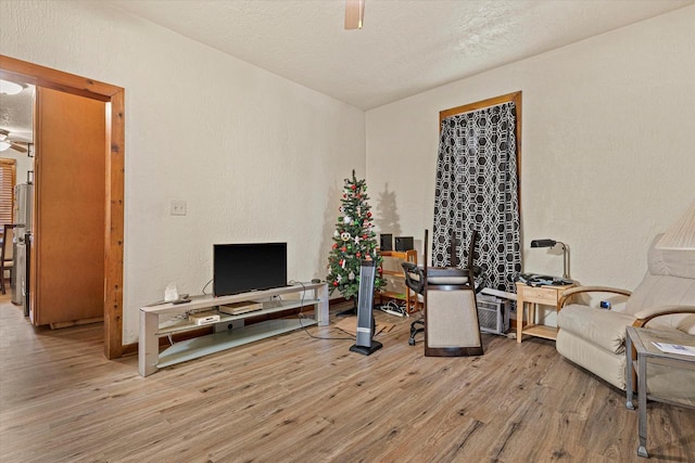 interior space with hardwood / wood-style floors