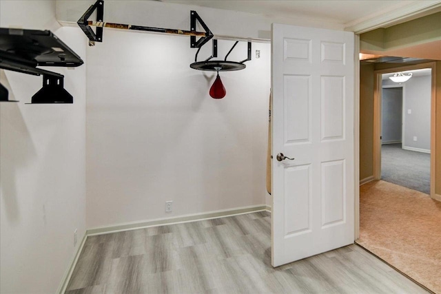 interior space with light wood-type flooring