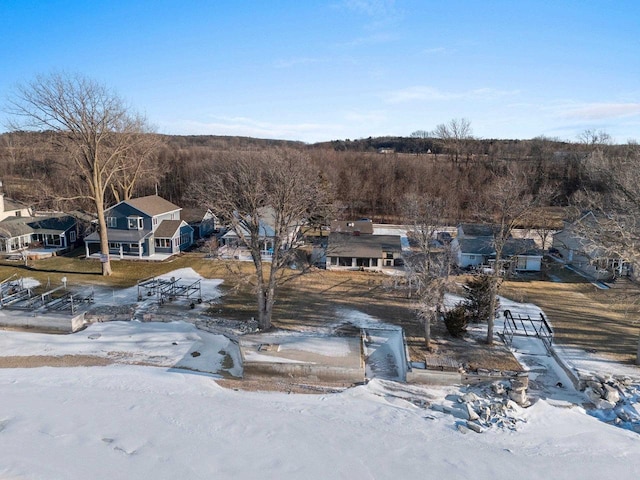 N9549 Bay Shore Ln, Luxemburg, WI 54217 - view of snowy aerial view