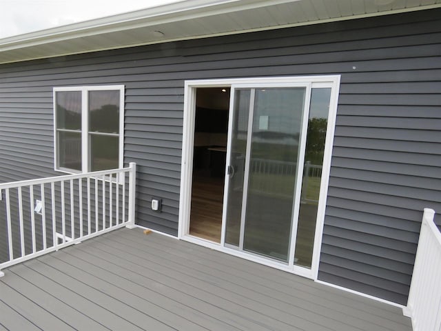 127 Linden Ln, Fox Lake, WI 53933 - view of wooden terrace