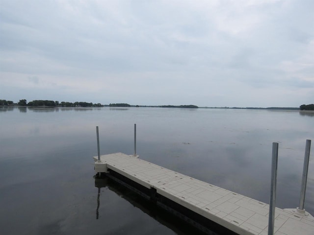127 Linden Ln, Fox Lake, WI 53933 - dock area featuring a water view