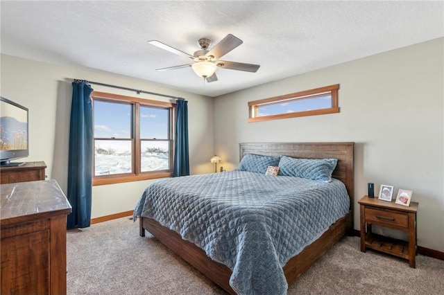 1787 Otter Way, New Richmond, WI 54017 - bedroom with ceiling fan, a textured ceiling, and carpet flooring