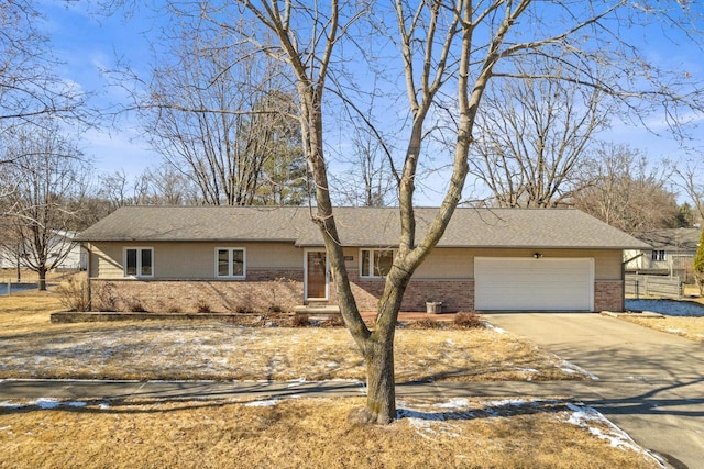 ranch-style home with a garage