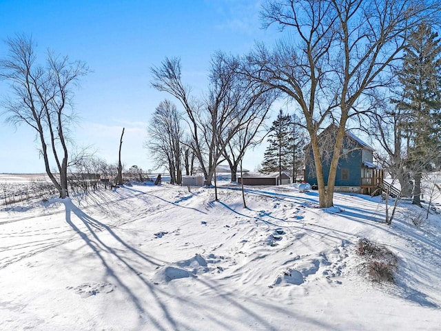 view of snowy yard