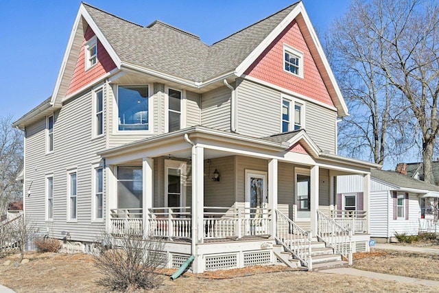 view of front of house featuring covered porch