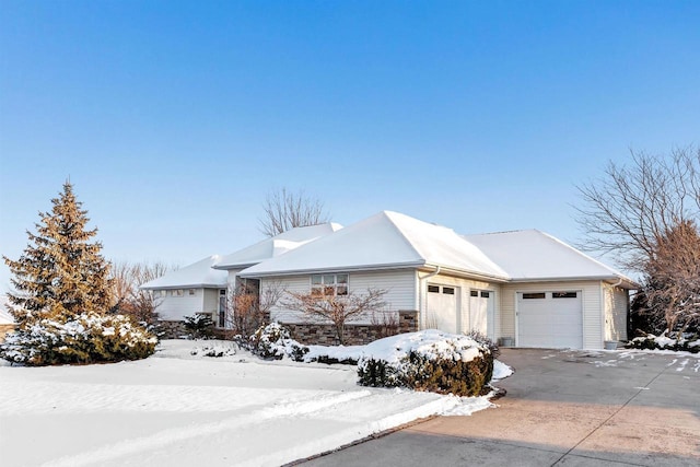 view of front of home featuring a garage