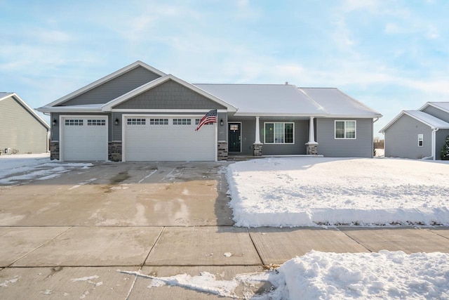 view of front of home featuring a garage