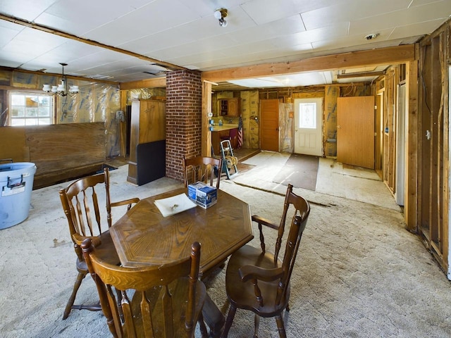 3675 Flanner Ln, Laona, WI 54541 - dining room with an inviting chandelier