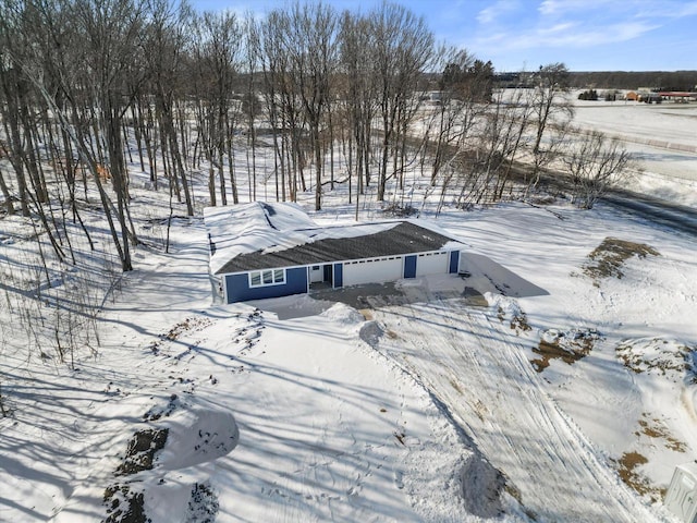 view of snowy aerial view