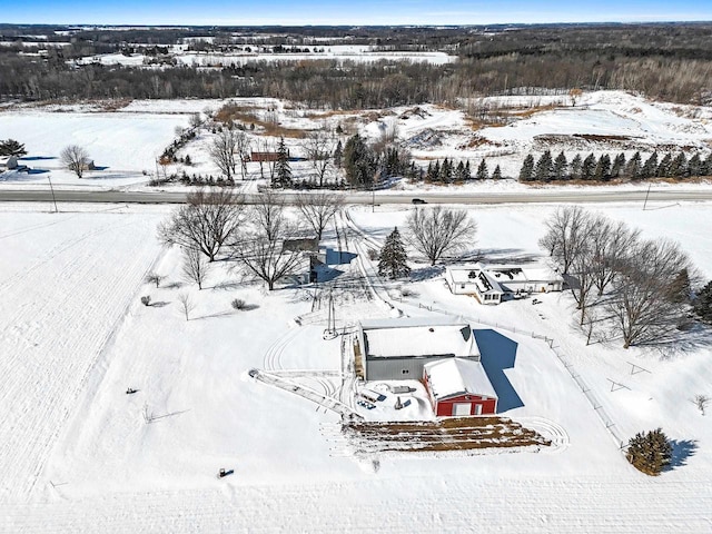 view of snowy aerial view