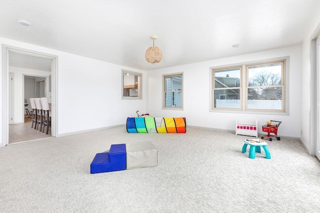 playroom with carpet