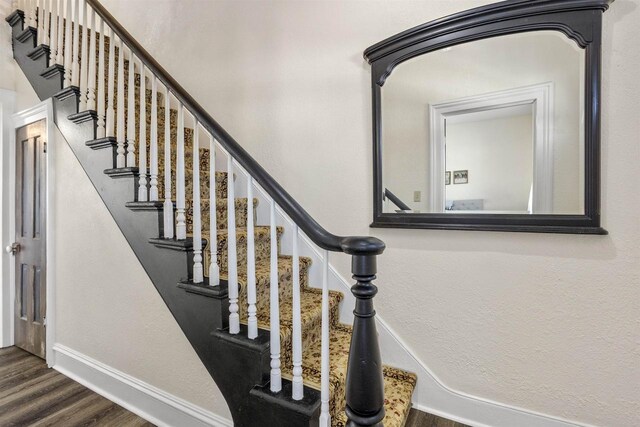 51 W 10th Ave, Oshkosh, WI 54902 - staircase with wood-type flooring