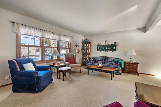 view of carpeted living room