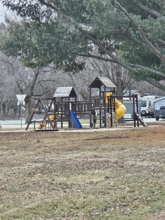 view of jungle gym