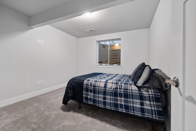 bedroom featuring carpet flooring