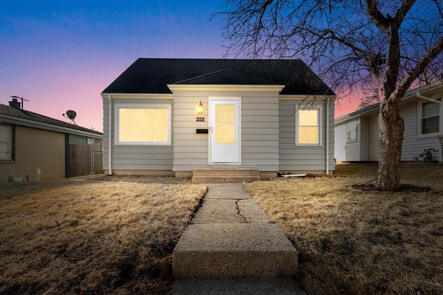 view of bungalow-style home