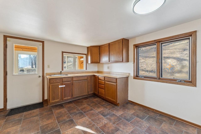 kitchen with sink and a healthy amount of sunlight