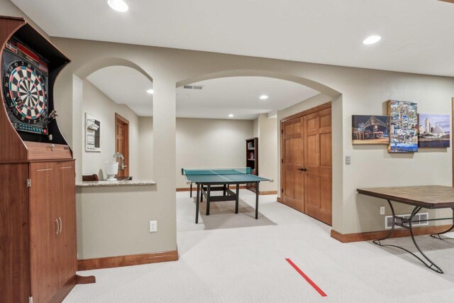 N33W29204 Millridge Rd, Pewaukee, WI 53072 - game room featuring light colored carpet