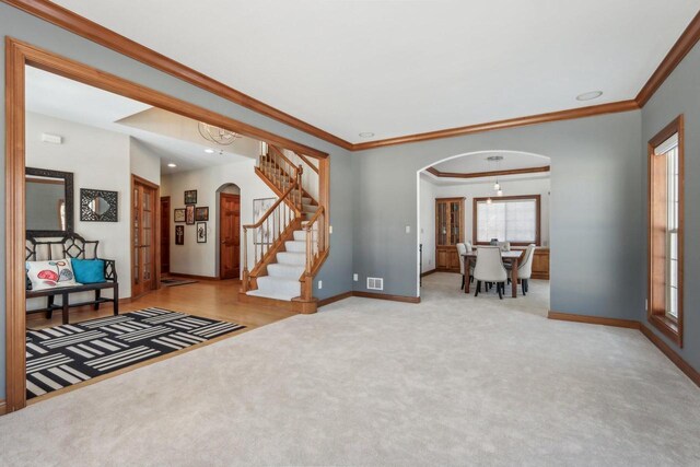 N33W29204 Millridge Rd, Pewaukee, WI 53072 - entrance foyer with carpet and crown molding