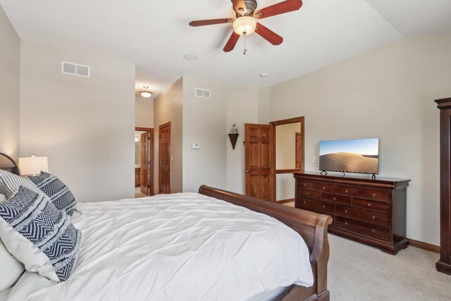 N33W29204 Millridge Rd, Pewaukee, WI 53072 - carpeted bedroom with lofted ceiling and ceiling fan