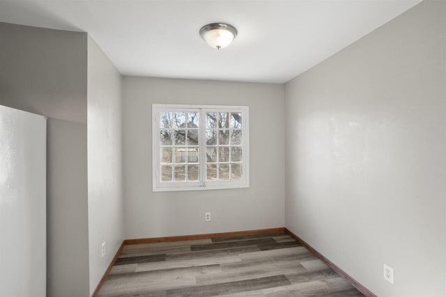 empty room featuring light wood-type flooring