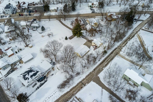 view of snowy aerial view