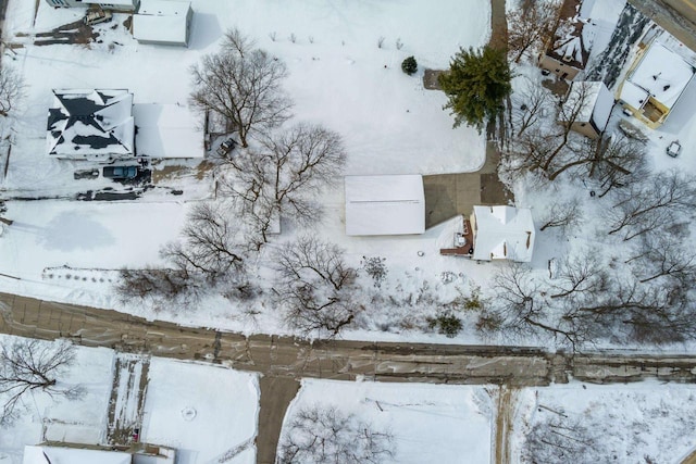 view of snowy aerial view