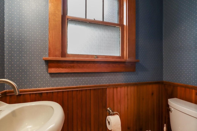 bathroom featuring toilet and sink