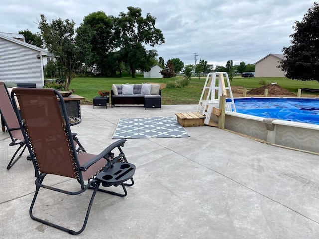 view of patio with an outdoor hangout area