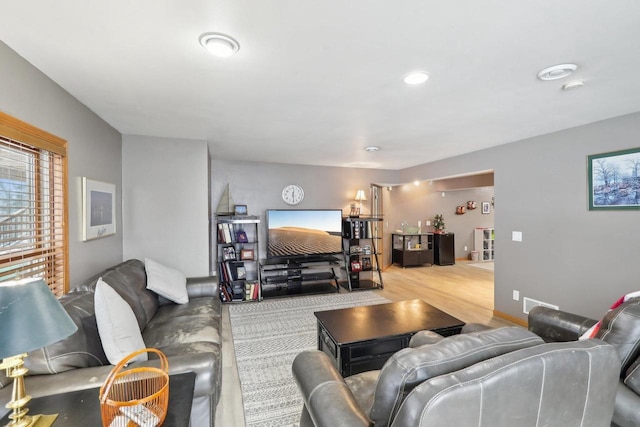 living room featuring wood finished floors