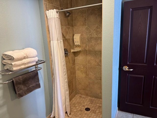 bathroom featuring walk in shower