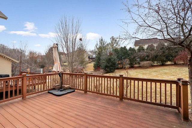 view of wooden deck