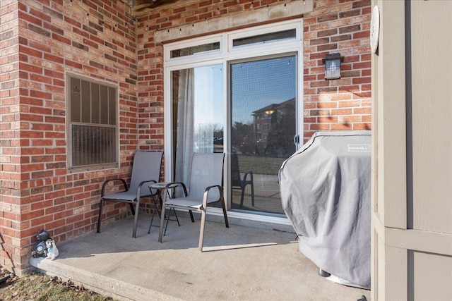 view of patio featuring area for grilling