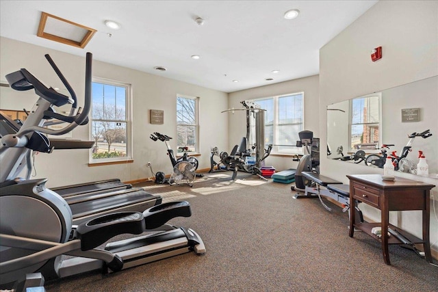 view of workout area