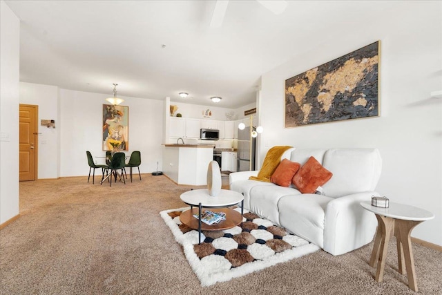 view of carpeted living room