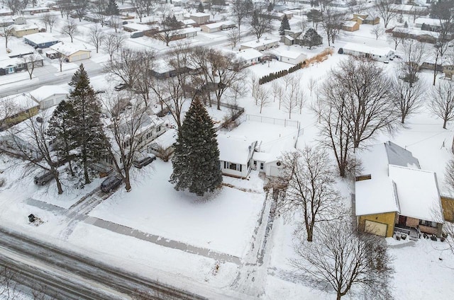 view of snowy aerial view