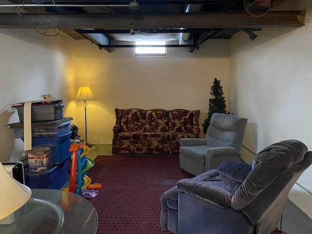 view of basement