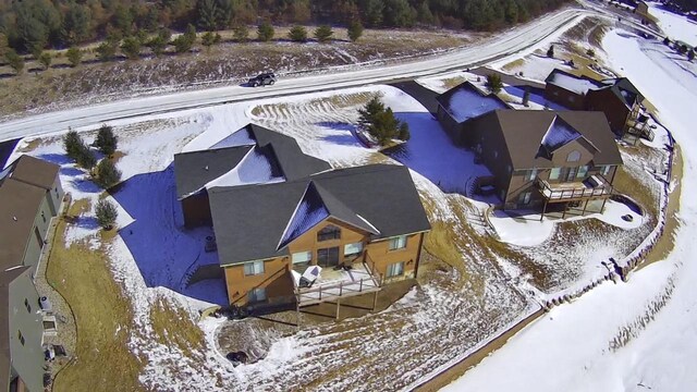 N8551 Lake Cabin Dr, New Lisbon, WI 53950 - view of snowy aerial view