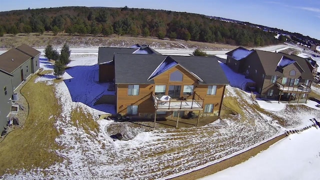 N8551 Lake Cabin Dr, New Lisbon, WI 53950 - view of snowy aerial view