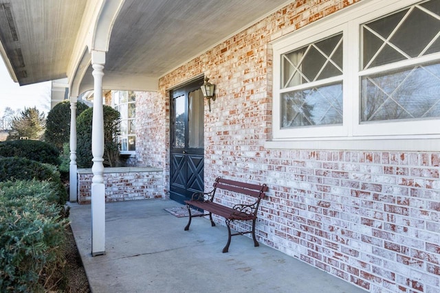 view of patio with a porch