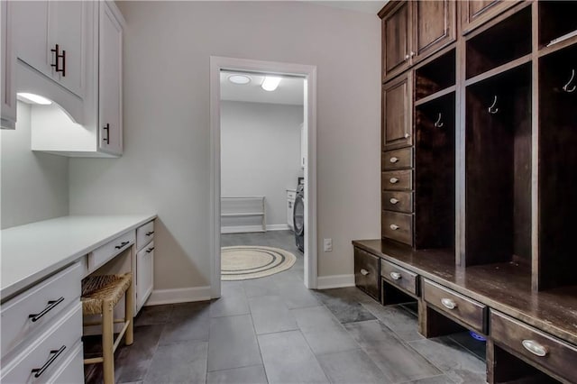 mudroom featuring light tile patterned floors