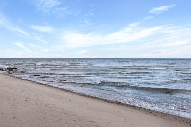 water view featuring a beach view