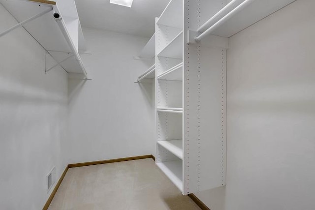 view of walk in closet