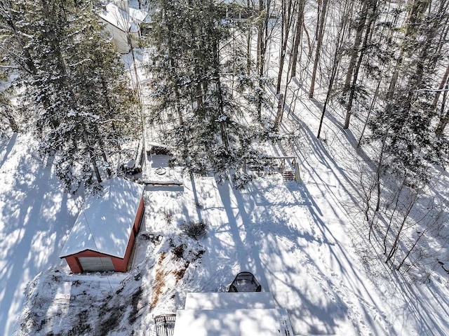 view of snowy aerial view