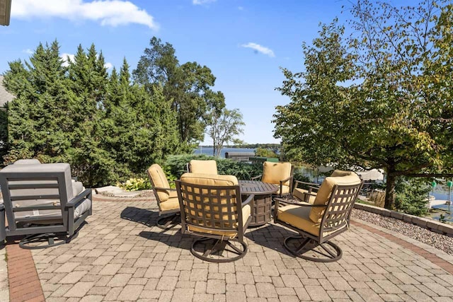 6507 Willow Ct, Waterford, WI 53185 - view of patio with an outdoor fire pit
