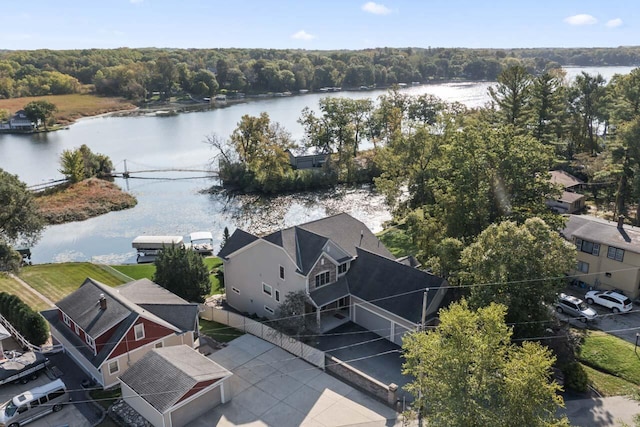 6507 Willow Ct, Waterford, WI 53185 - bird's eye view with a water view