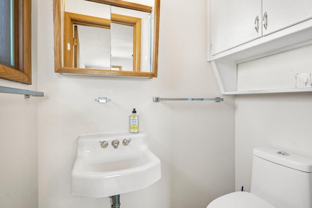 bathroom featuring sink and toilet