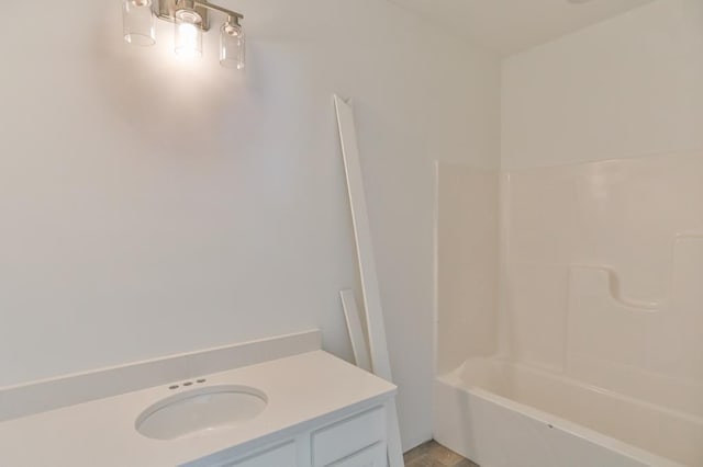 bathroom with vanity and shower / bath combination